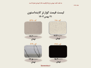 خرید و لیست قیمت کاینداستون