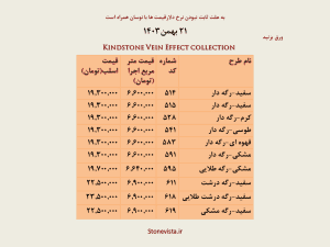سنگ کوارتز کاینداستون طوسی رگه دار
